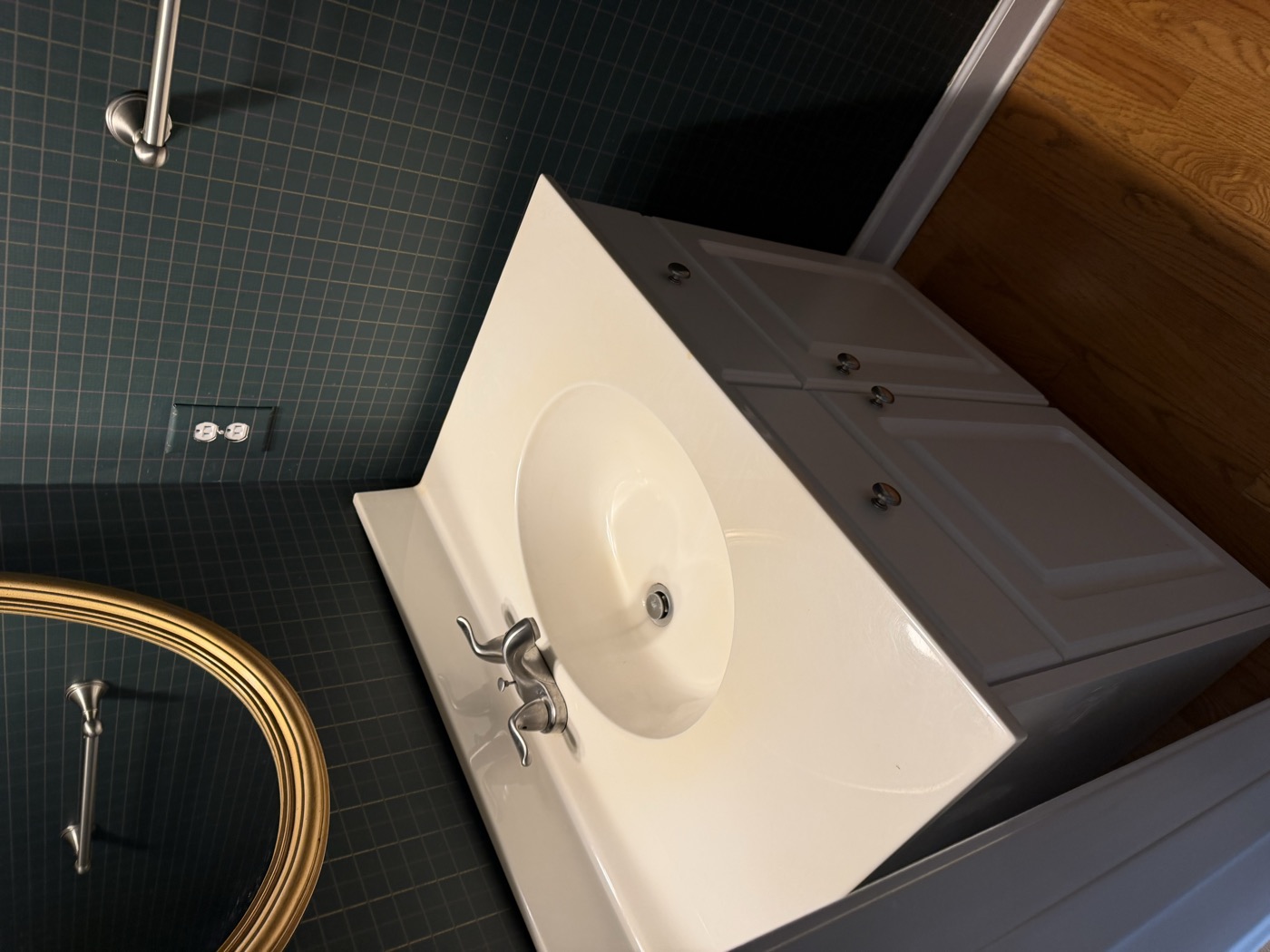 Bathroom vanity cleaned by QualiPrime Cleaning
